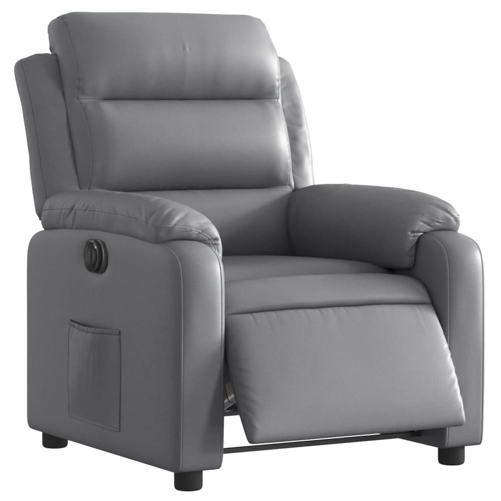 Fauteuil inclinable électrique Gris Similicuir - XIOS