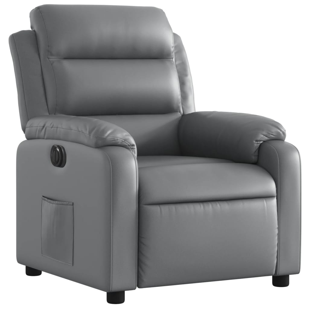 Fauteuil inclinable électrique Gris Similicuir - XIOS