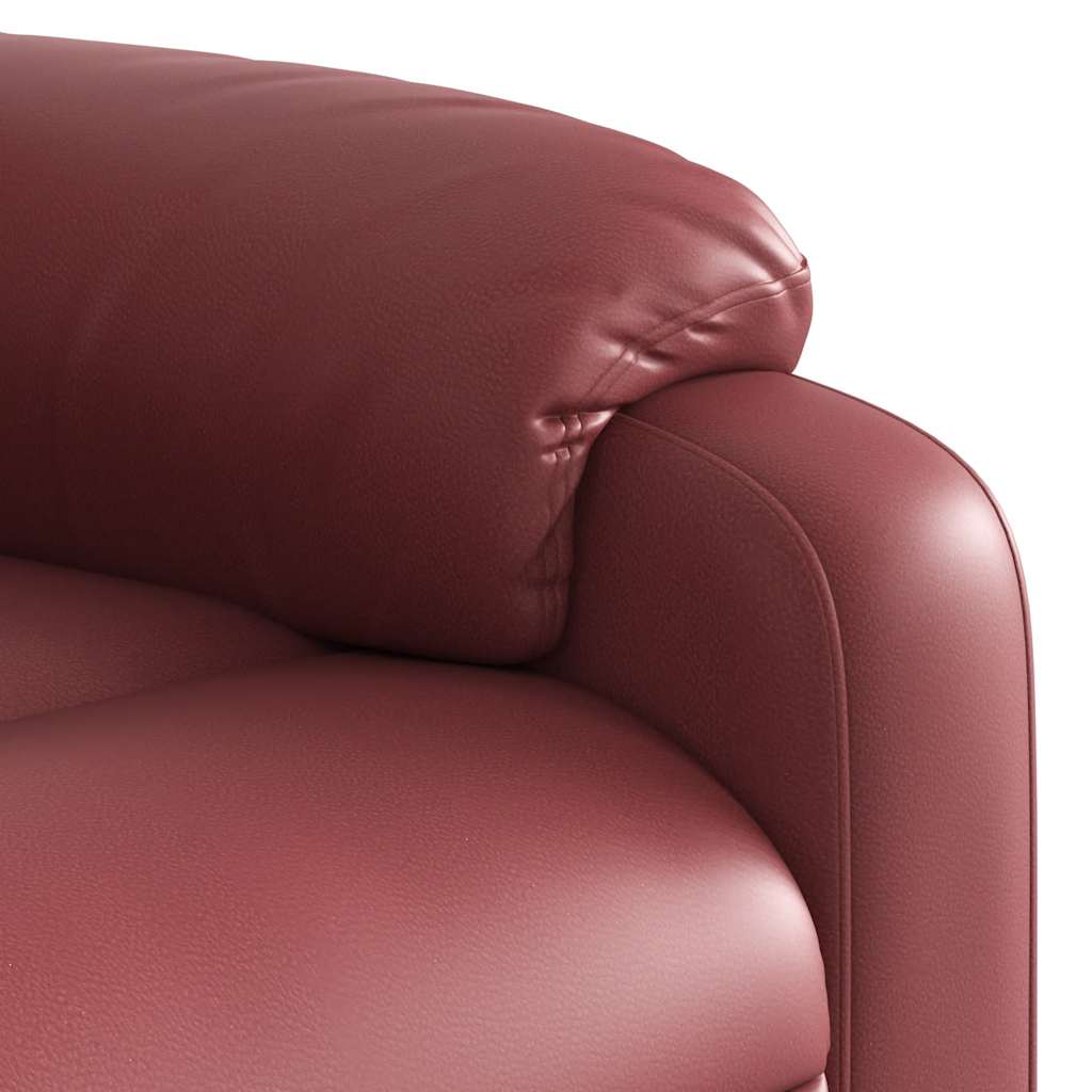 Fauteuil inclinable électrique Rouge bordeaux Similicuir - XIOS
