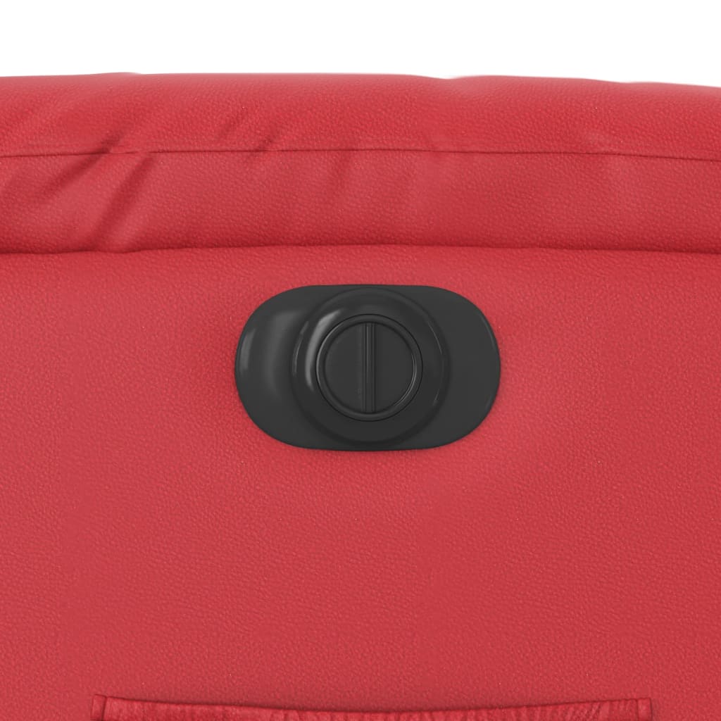 Fauteuil inclinable électrique Rouge Similicuir