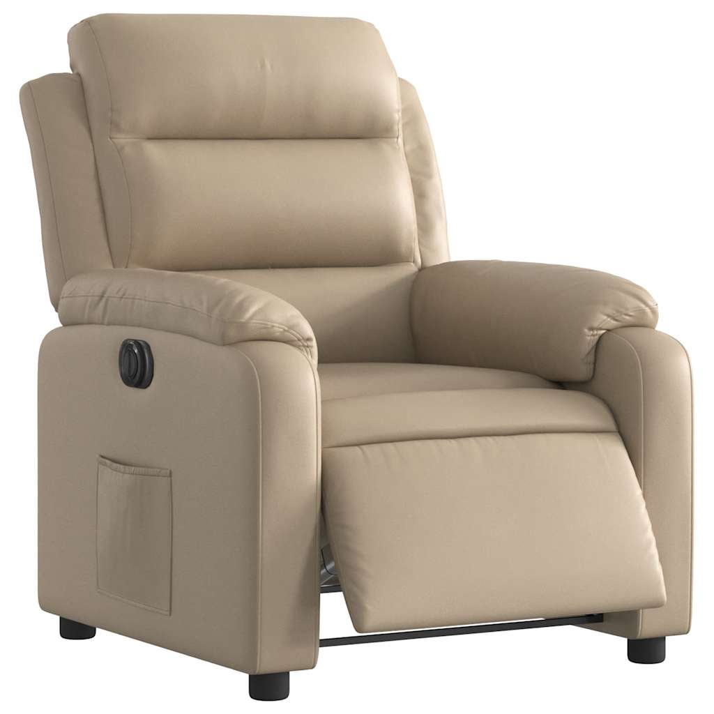 Fauteuil inclinable électrique Cappuccino Similicuir - XIOS