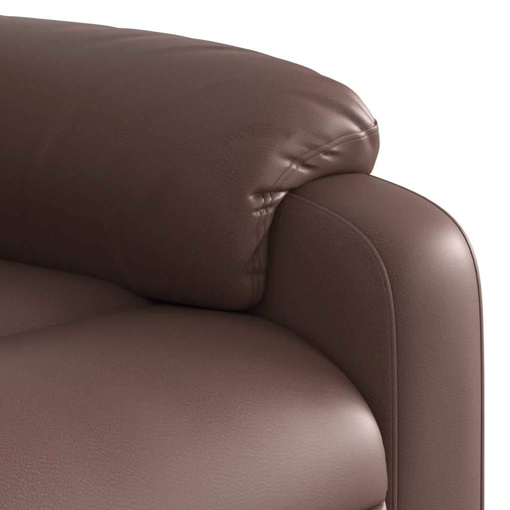 Fauteuil de massage inclinable électrique marron similicuir - XIOS
