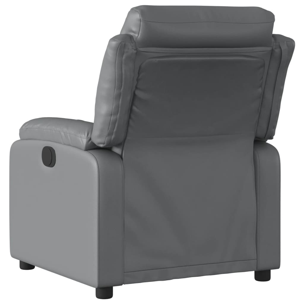 Fauteuil de massage inclinable électrique gris similicuir - XIOS