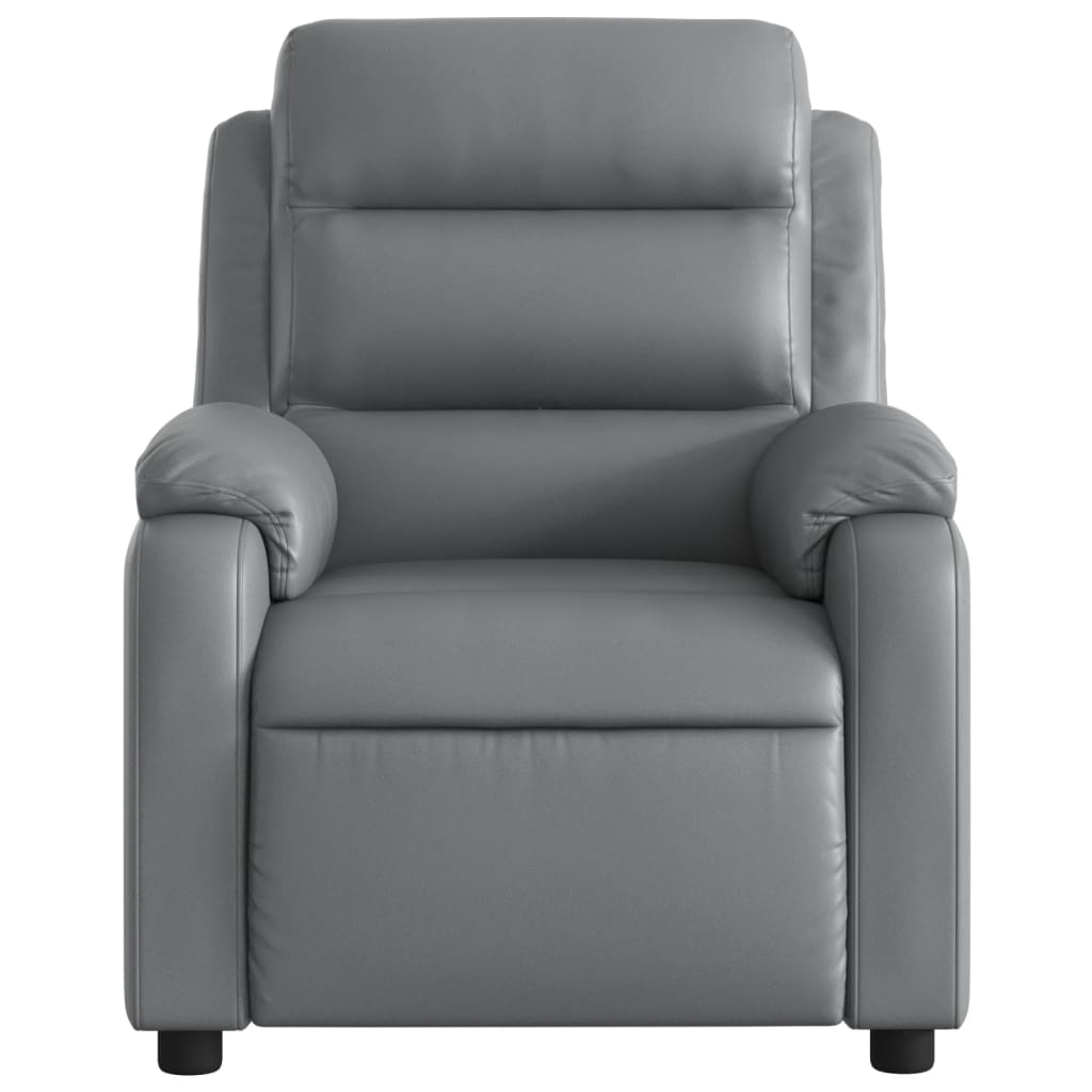 Fauteuil de massage inclinable électrique gris similicuir - XIOS