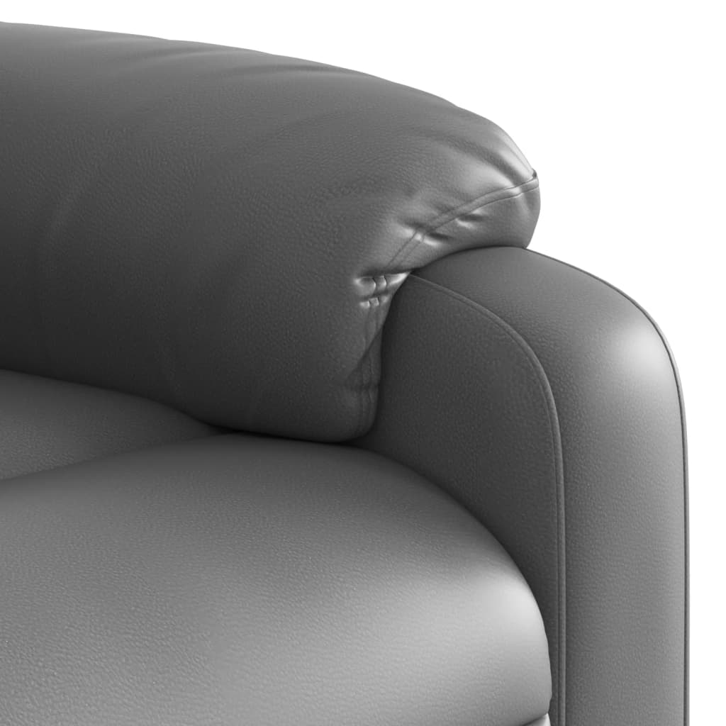 Fauteuil de massage inclinable électrique gris similicuir - XIOS