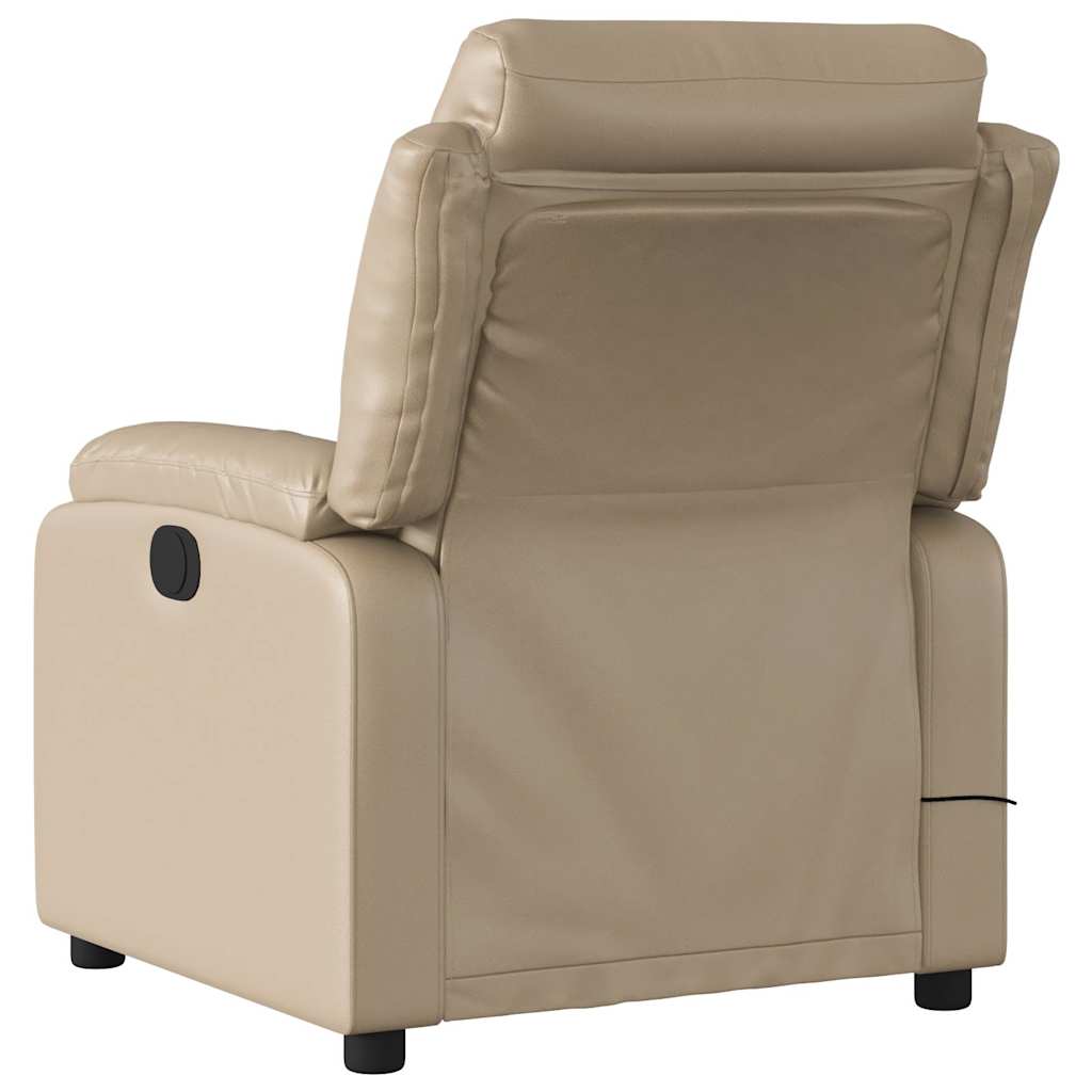 Fauteuil de massage inclinable électrique cappuccino similicuir - XIOS