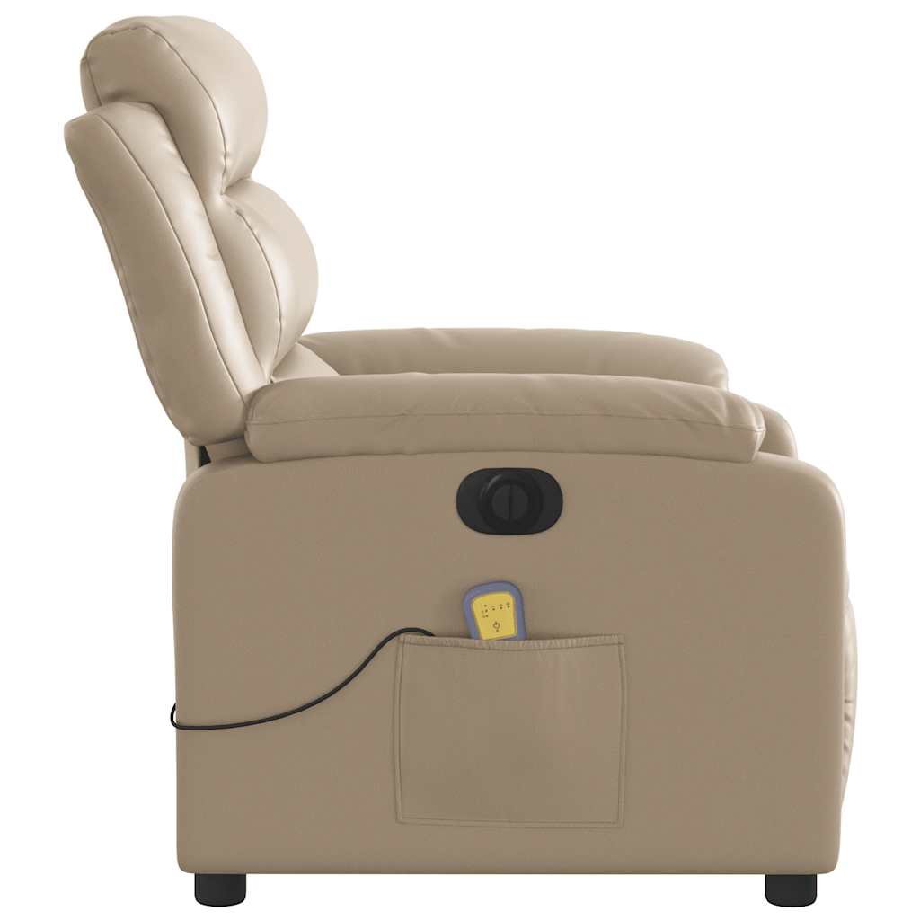 Fauteuil de massage inclinable électrique cappuccino similicuir - XIOS
