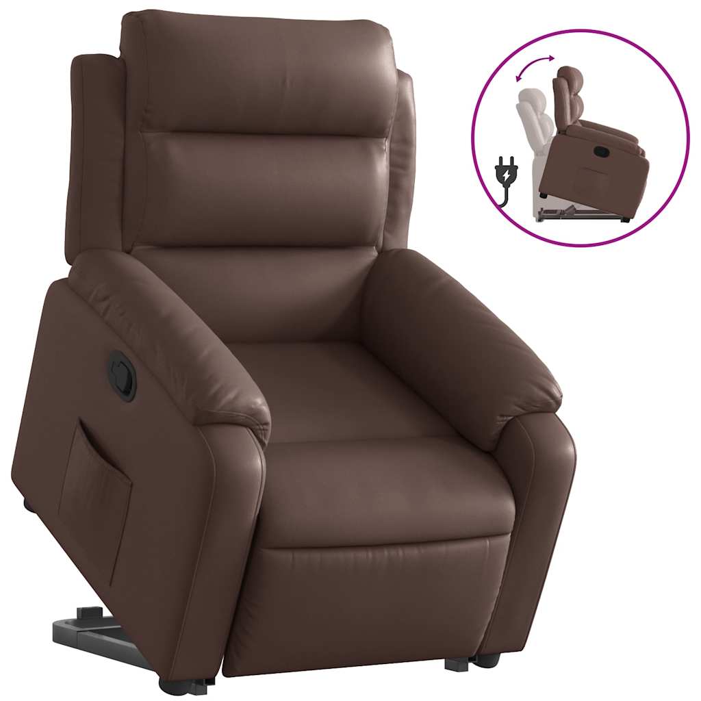 Fauteuil inclinable marron similicuir - XIOS