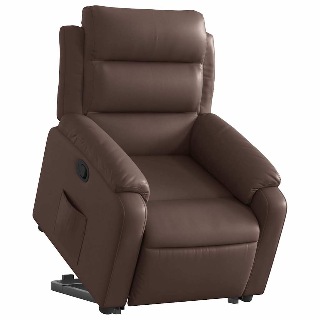 Fauteuil inclinable marron similicuir - XIOS