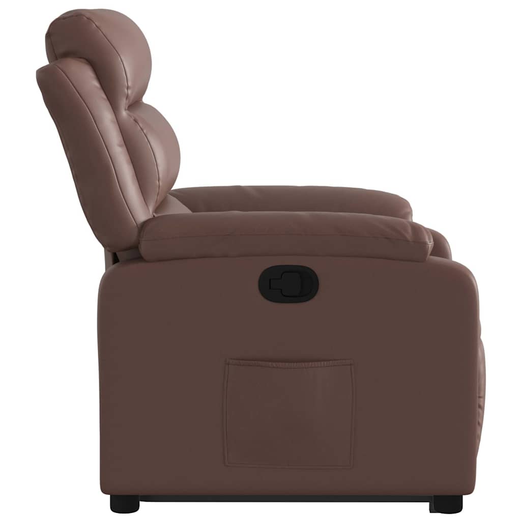 Fauteuil inclinable marron similicuir - XIOS