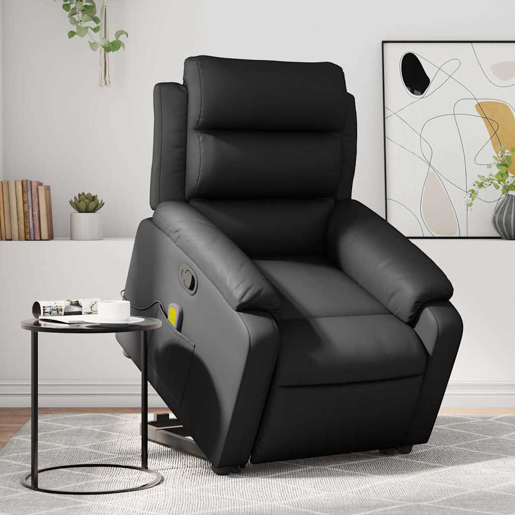 Fauteuil inclinable de massage Noir Similicuir - XIOS