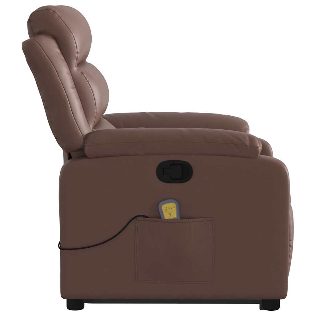 Fauteuil inclinable de massage Marron Similicuir