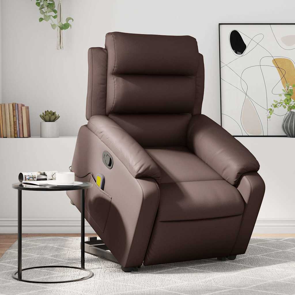Fauteuil inclinable de massage Marron Similicuir - XIOS