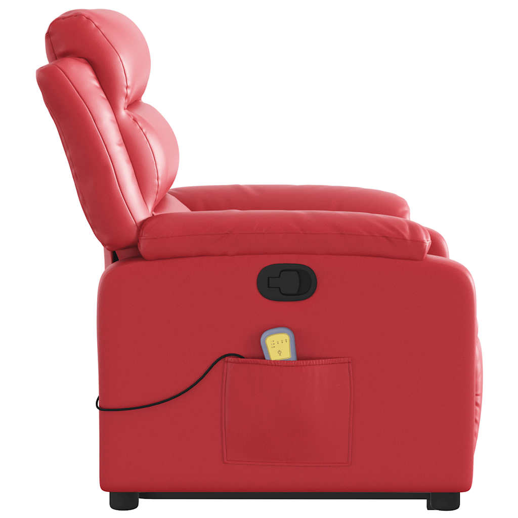 Fauteuil inclinable de massage Rouge Similicuir - XIOS