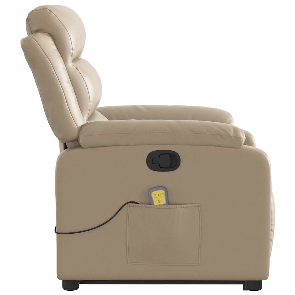 Fauteuil inclinable de massage Cappuccino Similicuir - XIOS