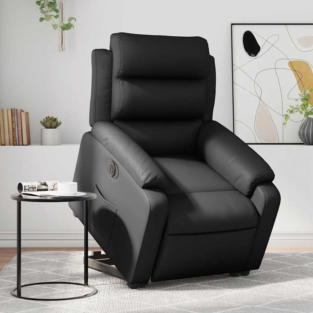 Fauteuil inclinable électrique noir similicuir - XIOS