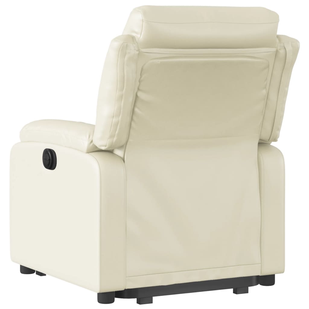 Fauteuil inclinable électrique crème similicuir - XIOS