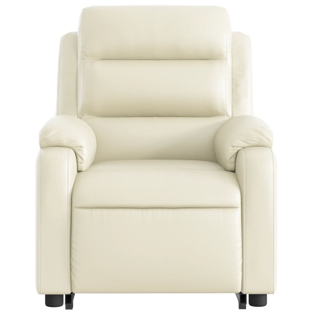 Fauteuil inclinable électrique crème similicuir - XIOS