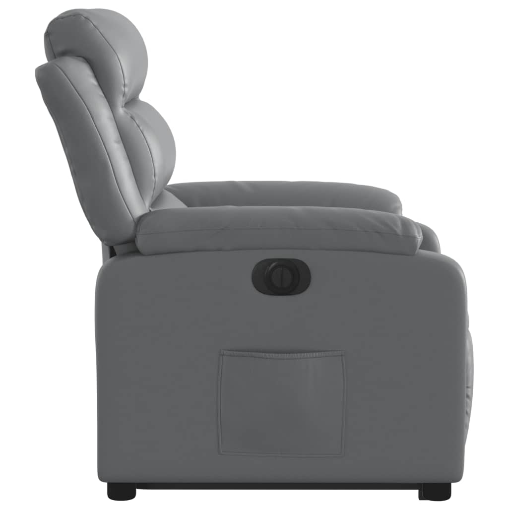 Fauteuil inclinable électrique gris similicuir - XIOS