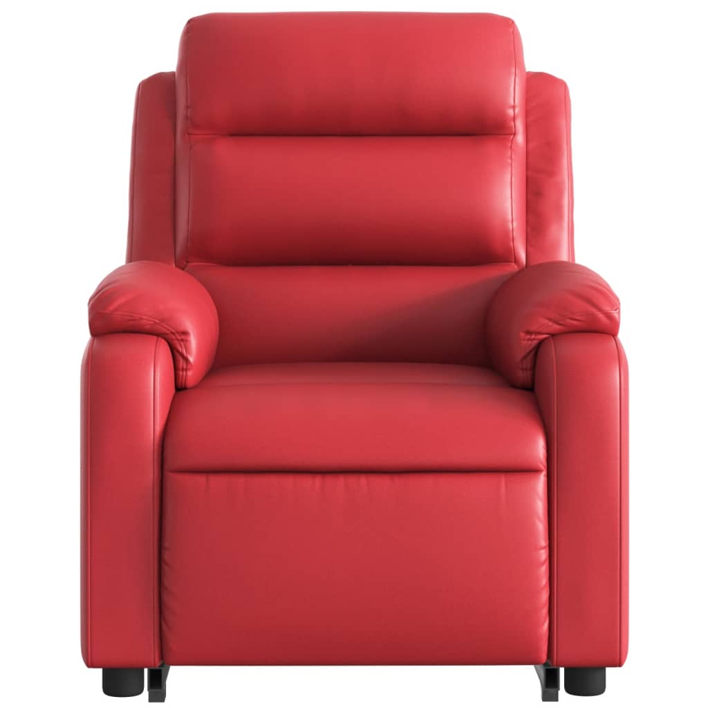 Fauteuil inclinable électrique rouge similicuir