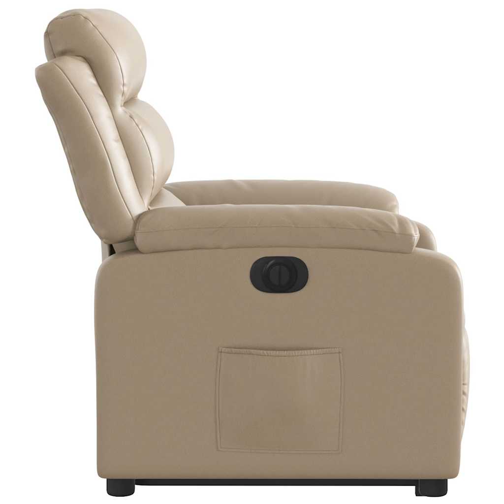 Fauteuil inclinable électrique cappuccino similicuir - XIOS
