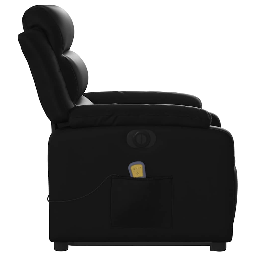 Fauteuil inclinable de massage électrique noir similicuir - XIOS