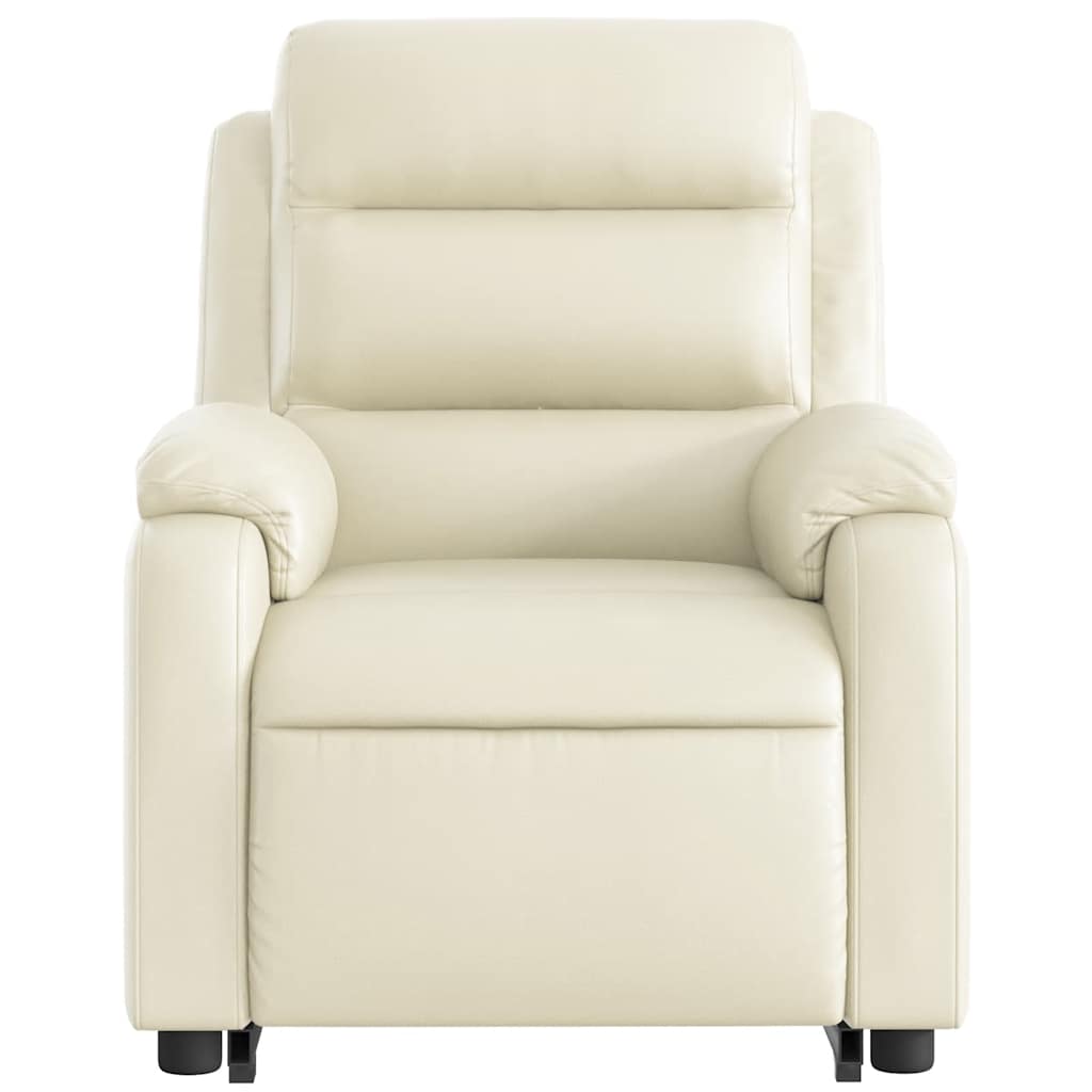 Fauteuil inclinable de massage électrique crème similicuir - XIOS
