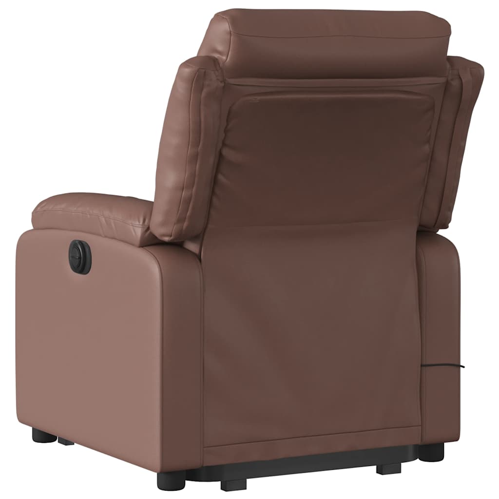Fauteuil inclinable de massage électrique marron similicuir - XIOS