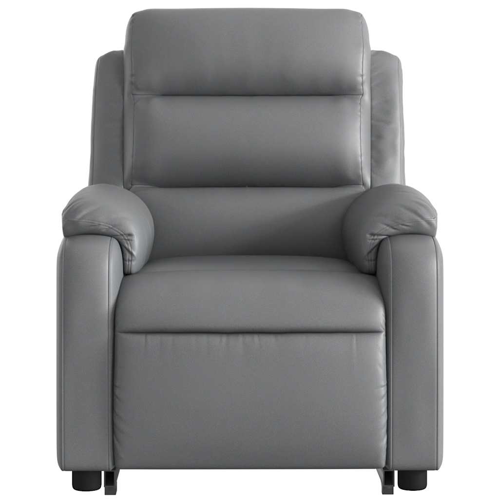 Fauteuil inclinable de massage électrique gris similicuir - XIOS