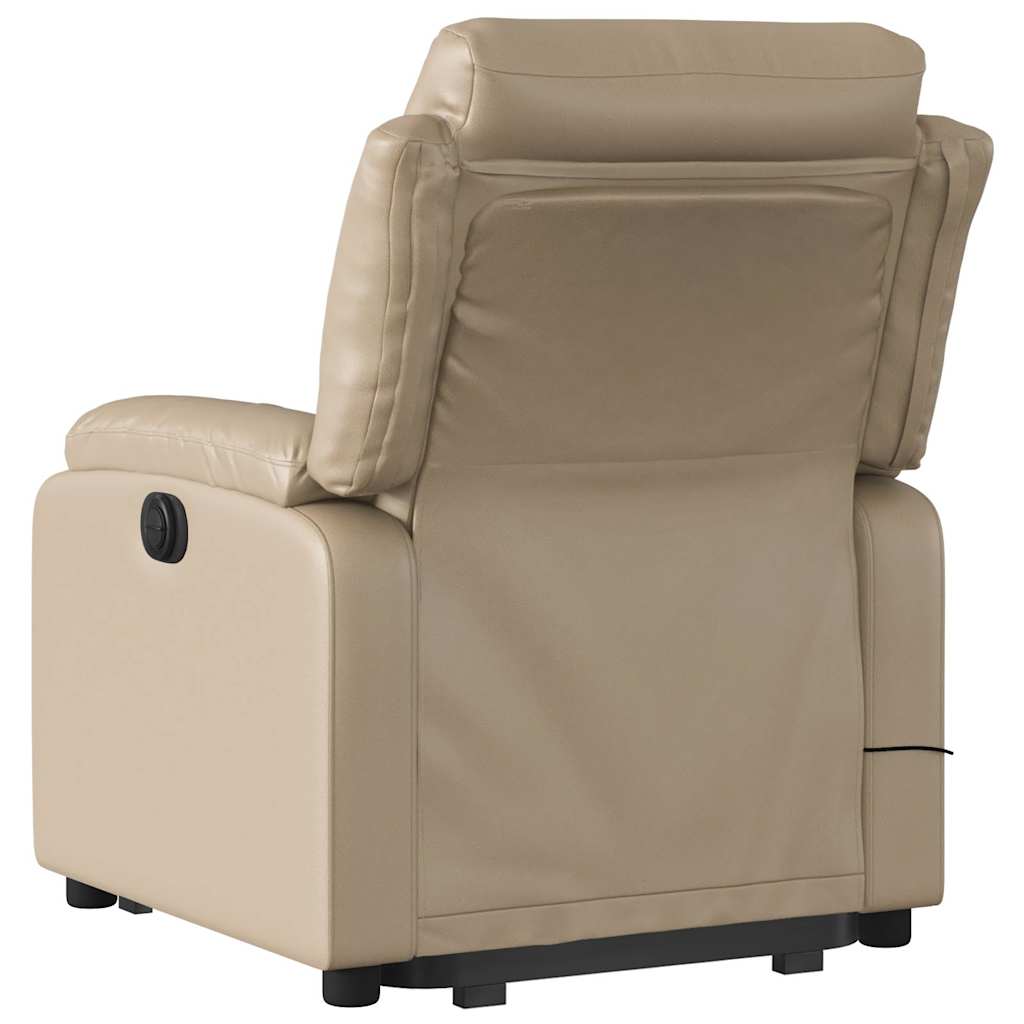 Fauteuil inclinable de massage électrique cappuccino similicuir - XIOS