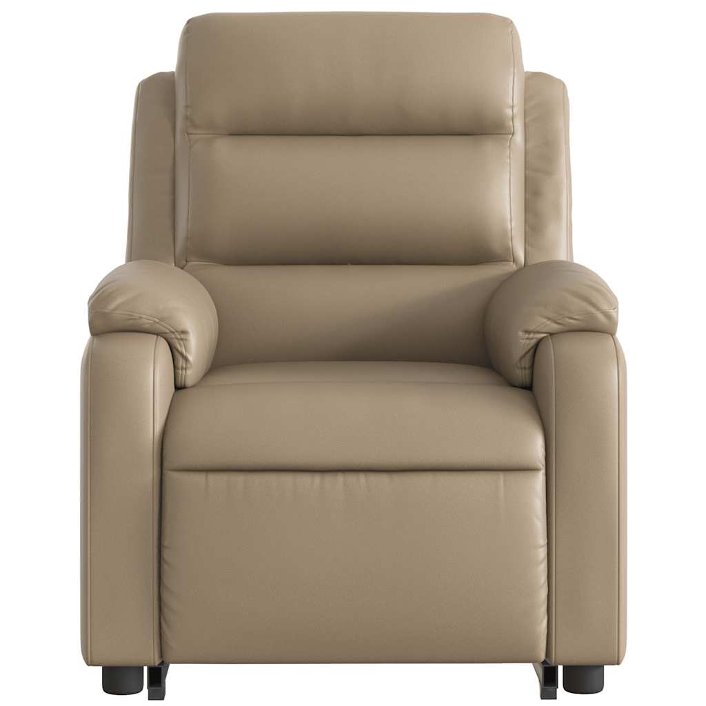 Fauteuil inclinable de massage électrique cappuccino similicuir
