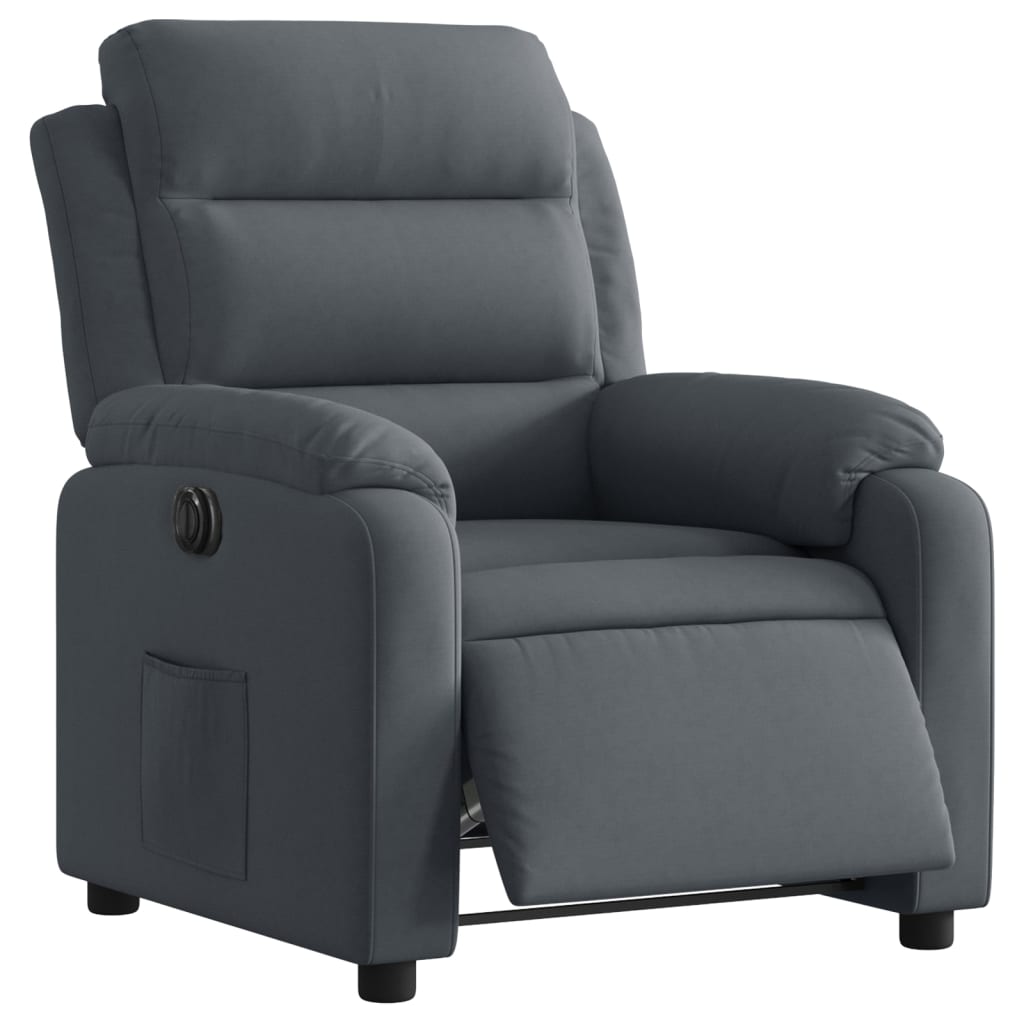 Fauteuil inclinable électrique Gris foncé Velours - XIOS