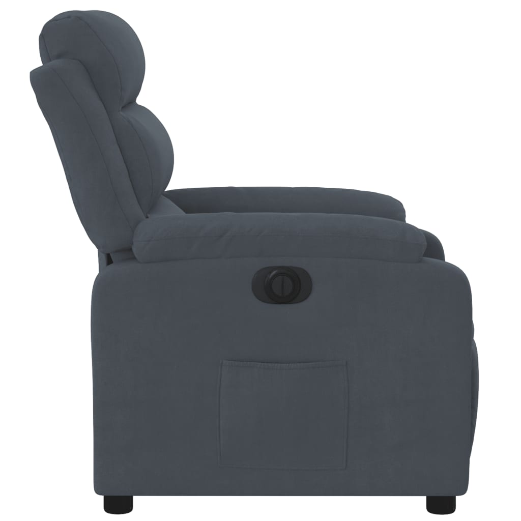 Fauteuil inclinable électrique Gris foncé Velours - XIOS