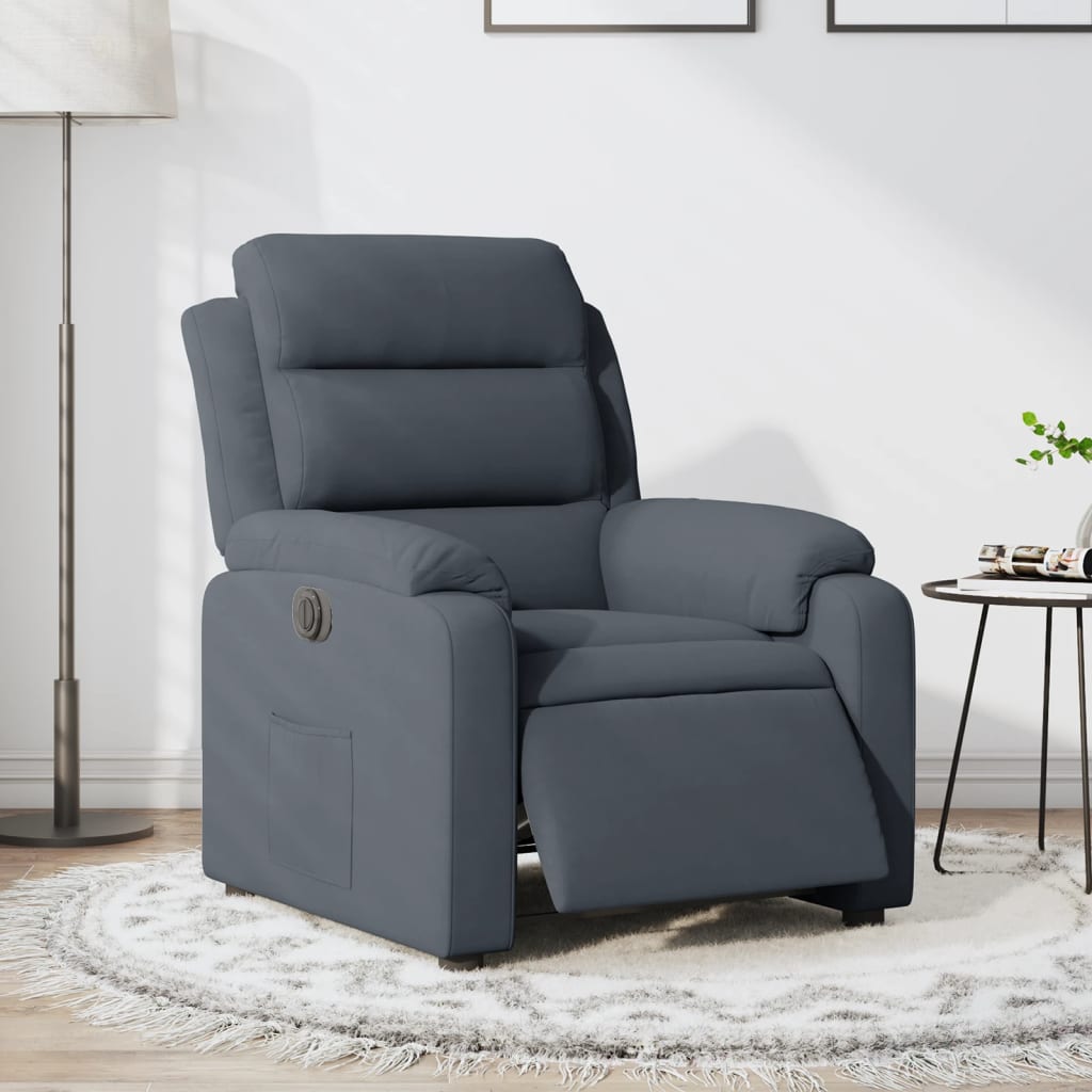 Fauteuil inclinable électrique Gris foncé Velours - XIOS