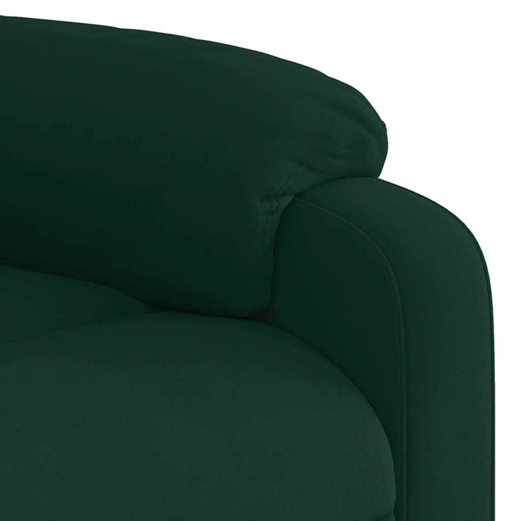 Fauteuil inclinable électrique vert foncé velours - XIOS