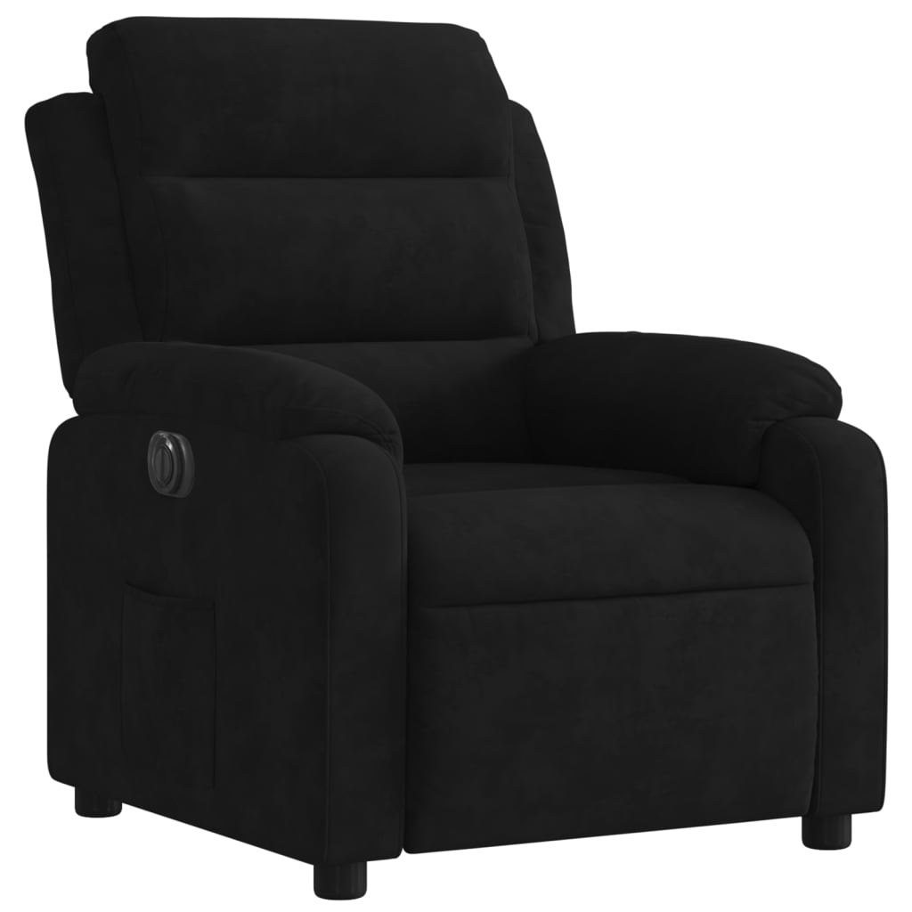 Fauteuil inclinable électrique noir velours - XIOS