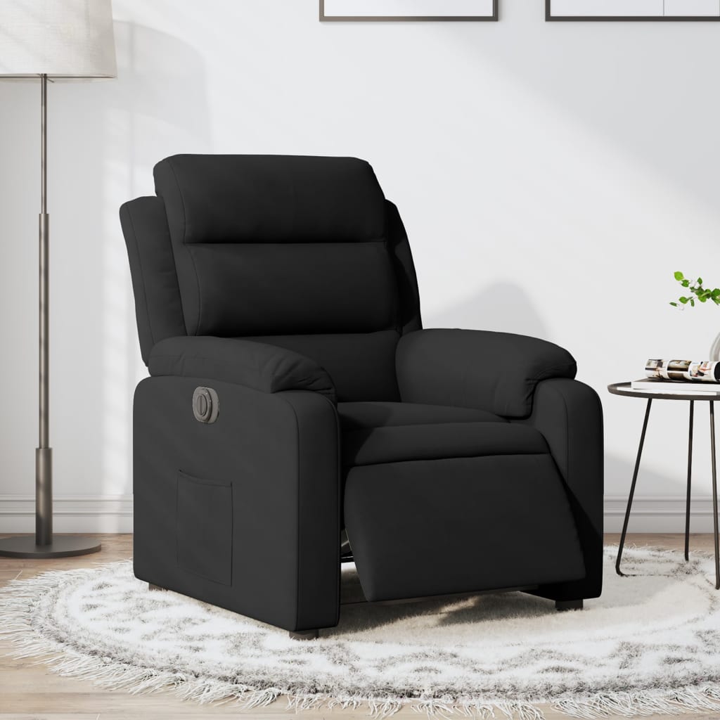 Fauteuil inclinable électrique noir velours - XIOS
