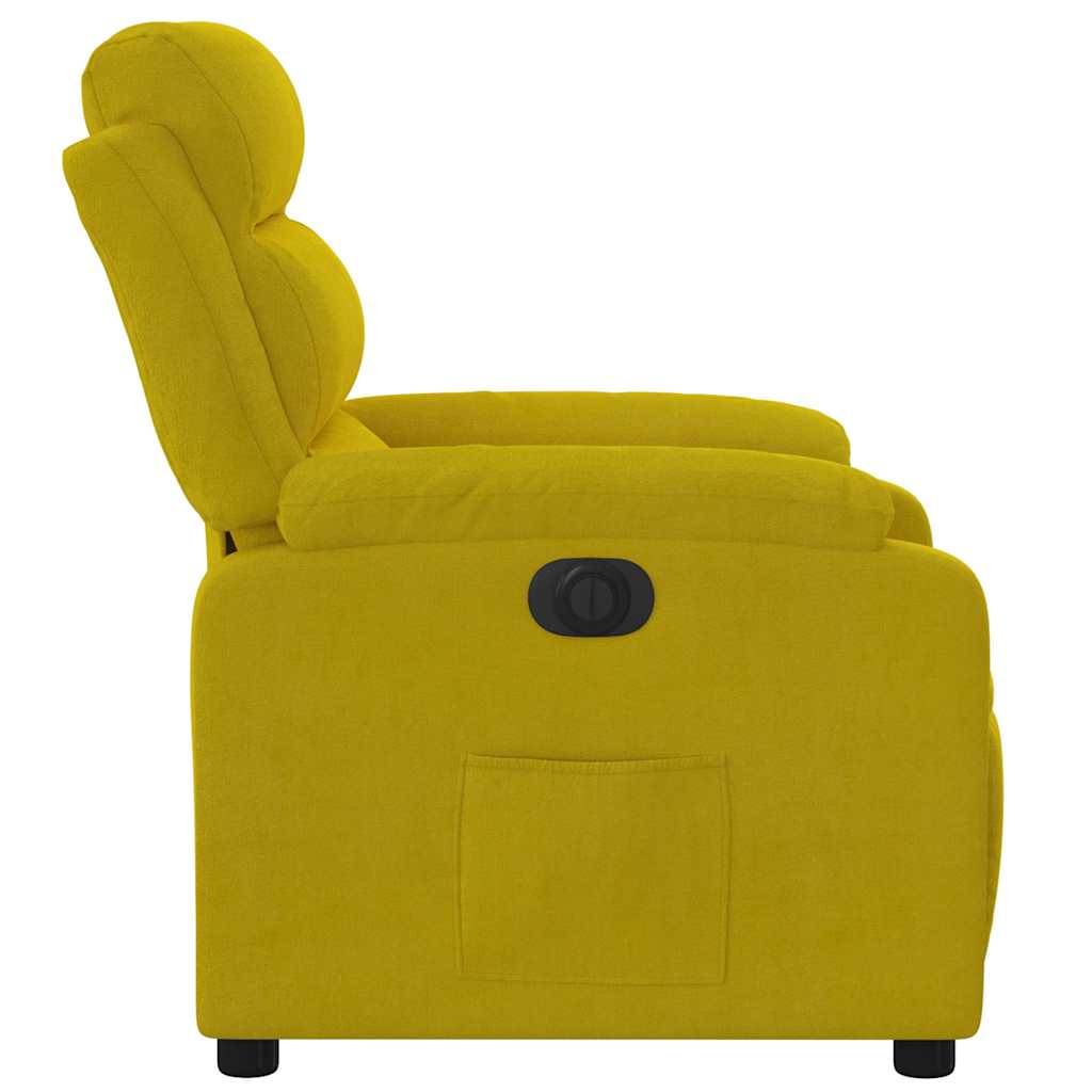 Fauteuil inclinable électrique jaune velours - XIOS