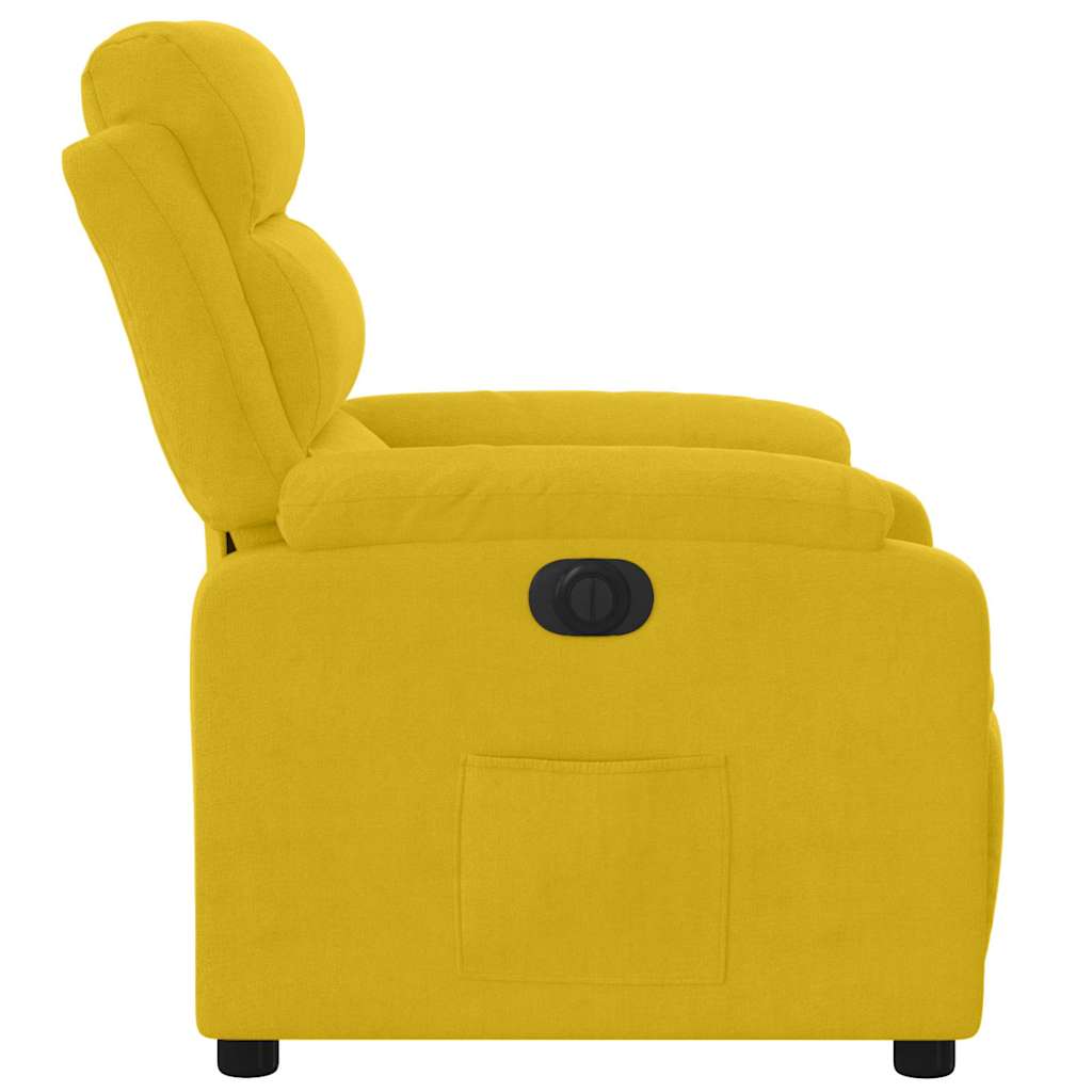 Fauteuil inclinable électrique jaune velours - XIOS