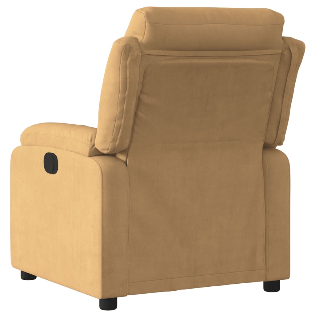 Fauteuil inclinable électrique Marron Velours - XIOS