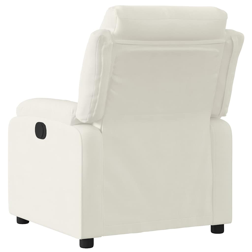 Fauteuil inclinable électrique Crème Velours - XIOS