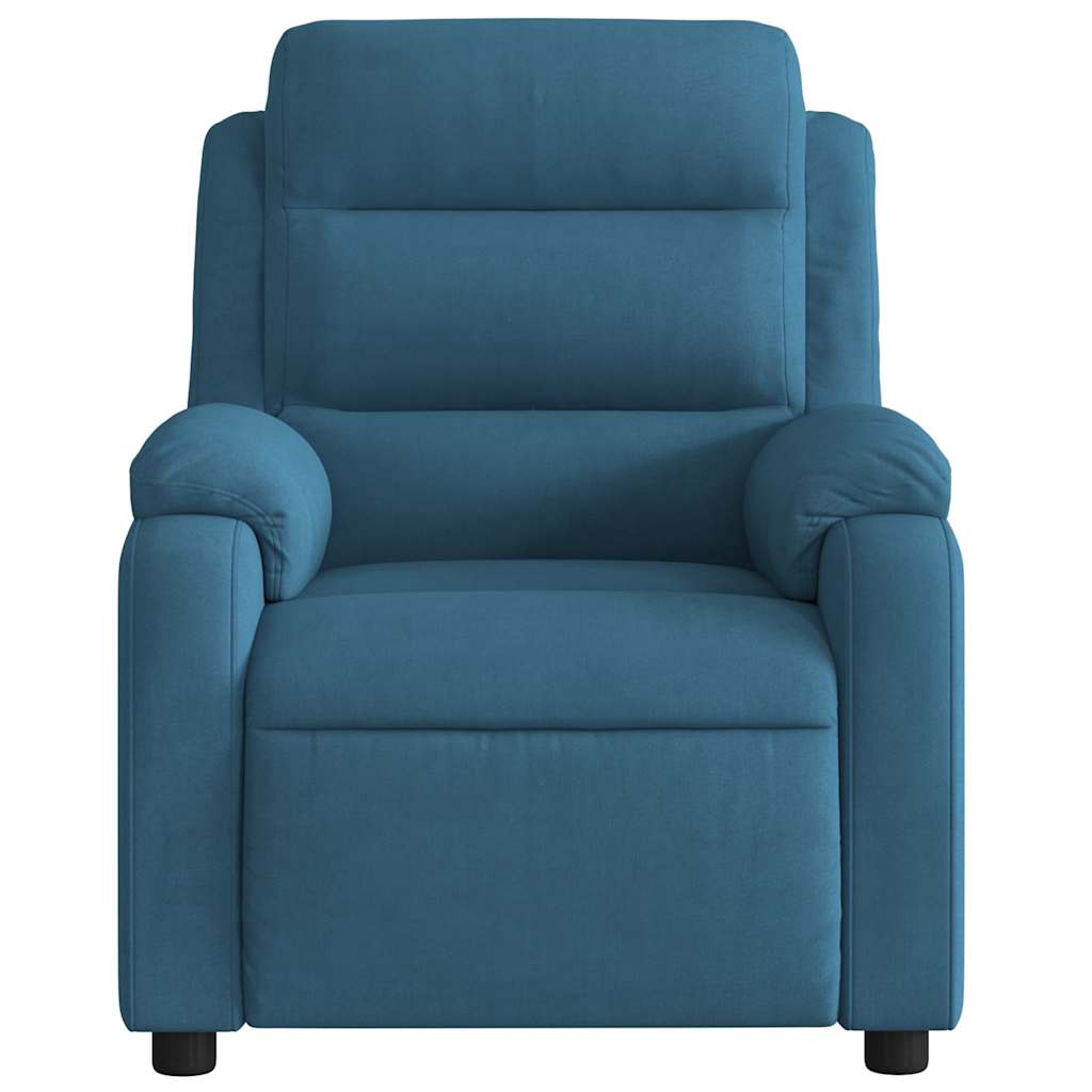 Fauteuil inclinable électrique bleu velours - XIOS