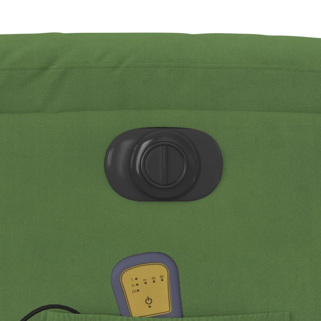 Fauteuil inclinable de massage électrique vert clair velours