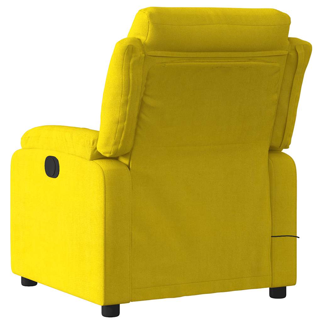 Fauteuil inclinable de massage électrique jaune velours - XIOS