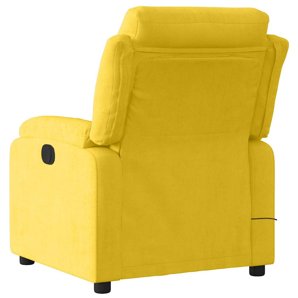 Fauteuil inclinable de massage électrique jaune velours - XIOS
