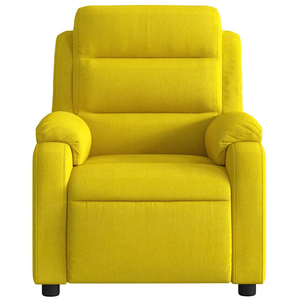 Fauteuil inclinable de massage électrique jaune velours - XIOS