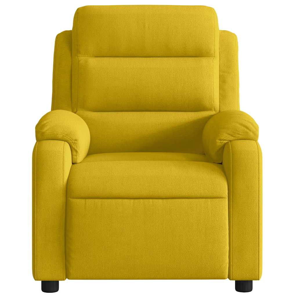 Fauteuil inclinable de massage électrique jaune velours - XIOS