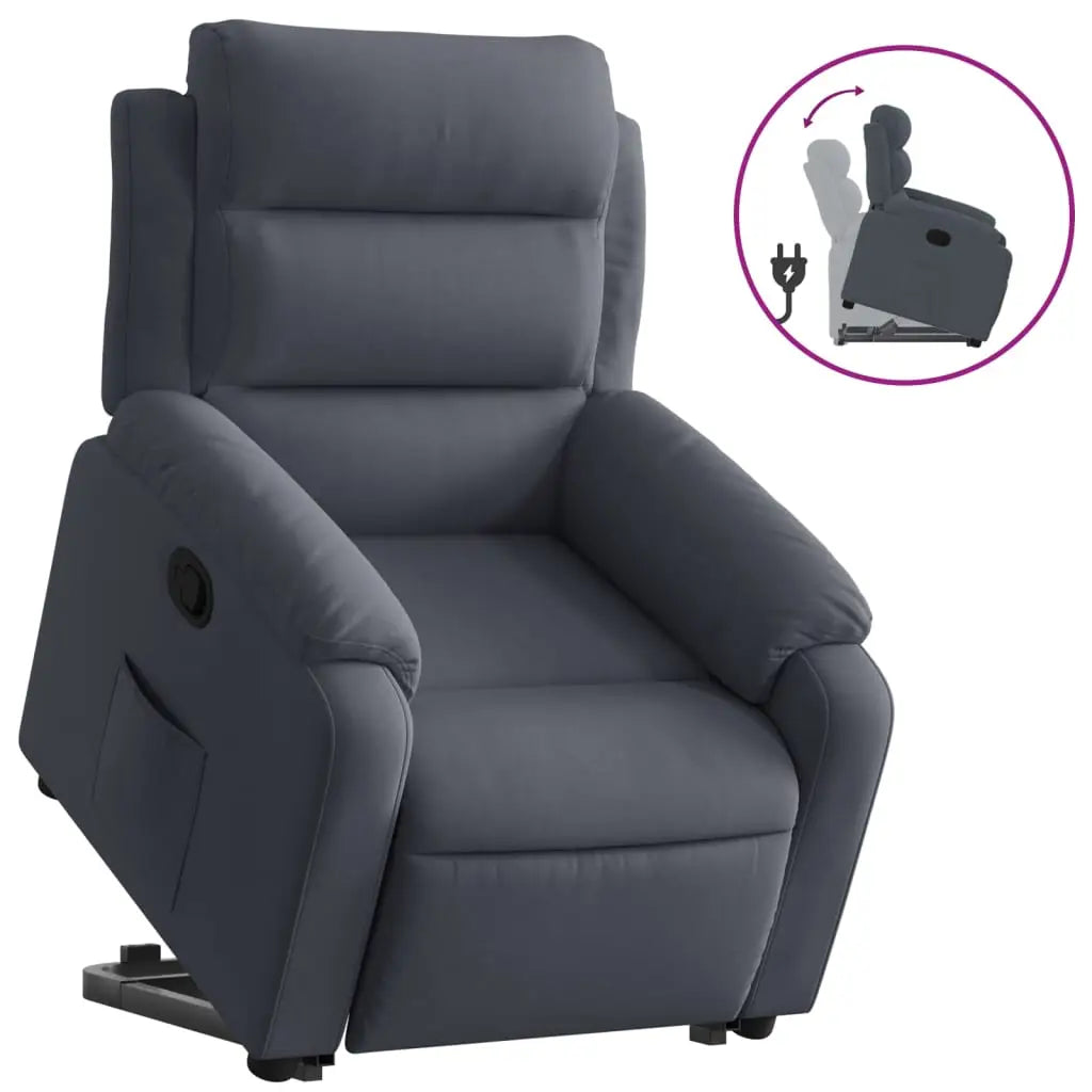 Fauteuil inclinable Gris foncé Velours - XIOS