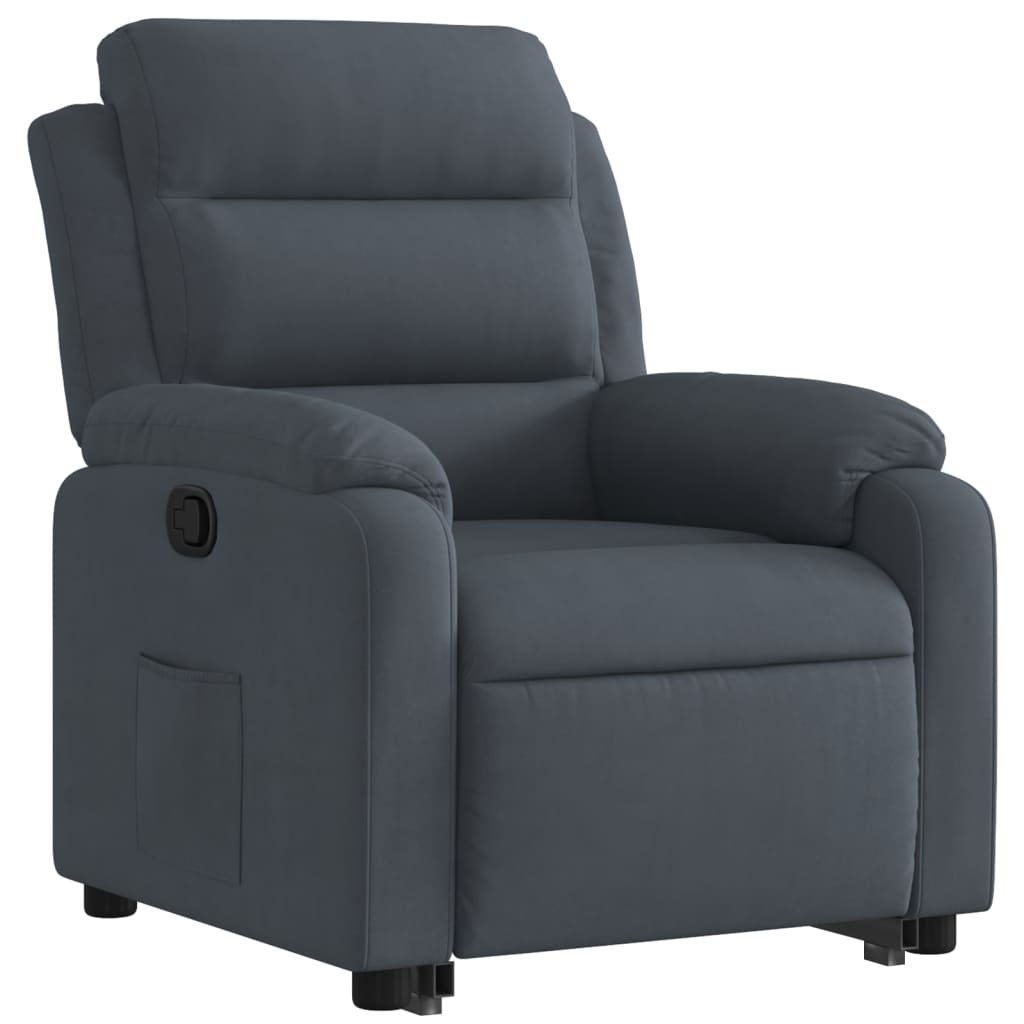 Fauteuil inclinable Gris foncé Velours - XIOS