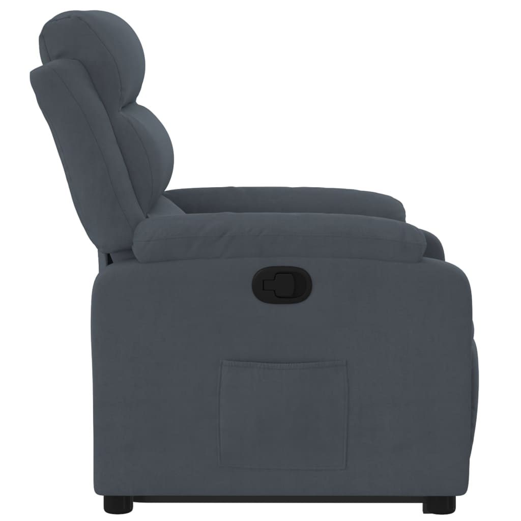 Fauteuil inclinable Gris foncé Velours - XIOS